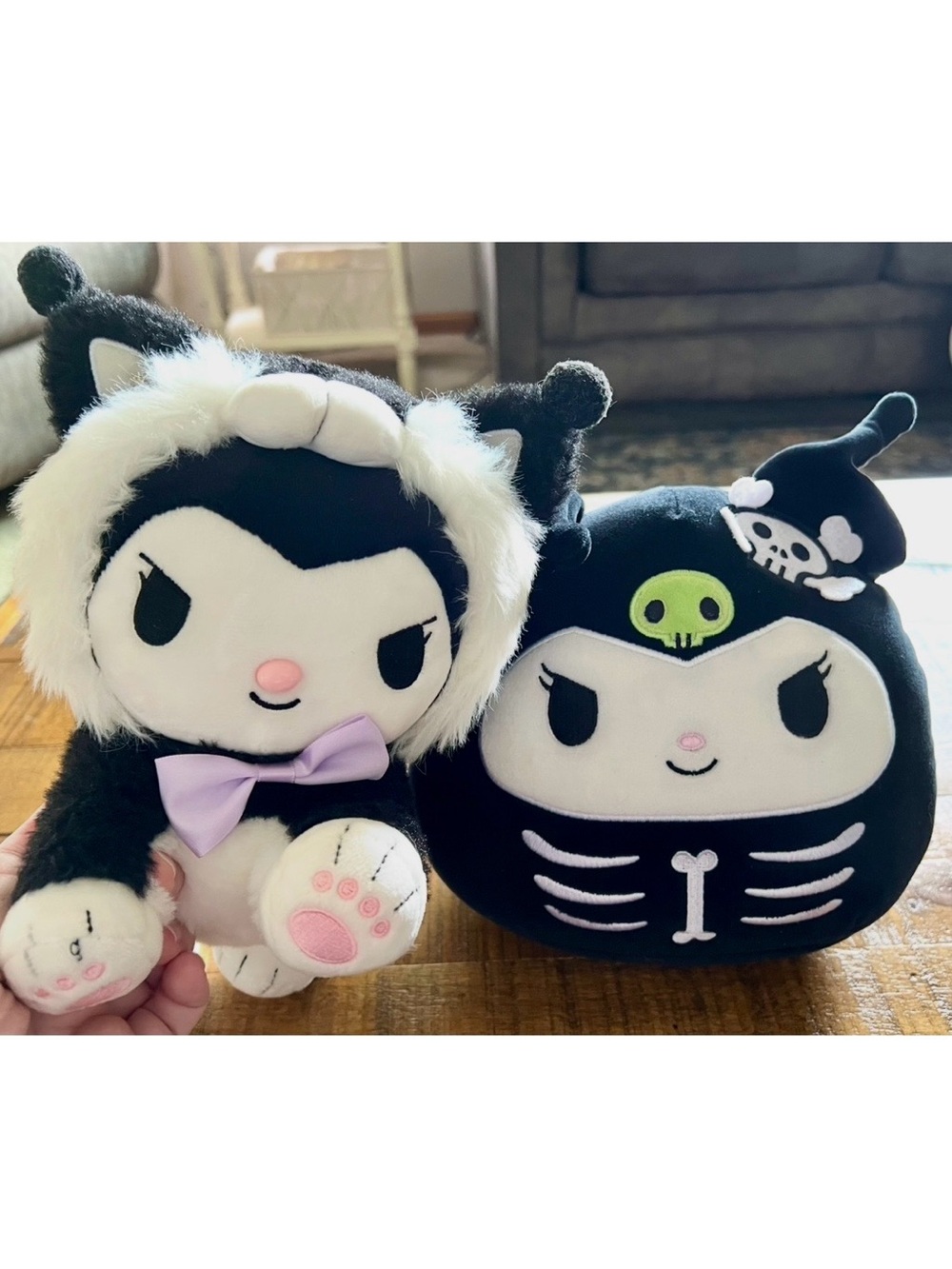 Sanrio Kuromi Plush Toys Stuffed Animals Skeleton Shibu Inu Dog Hello Kitty